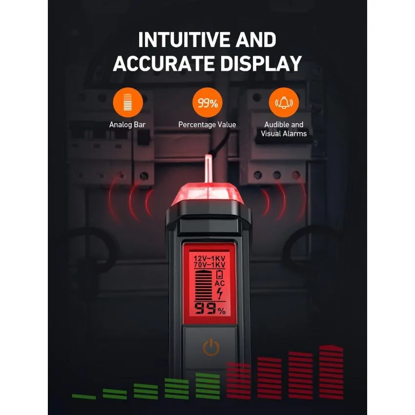 AstroAI VTS1000H Non Contact Voltage Tester with Screwdriver Dual Range AC 12V 70V to 1000V Live Wire Detector