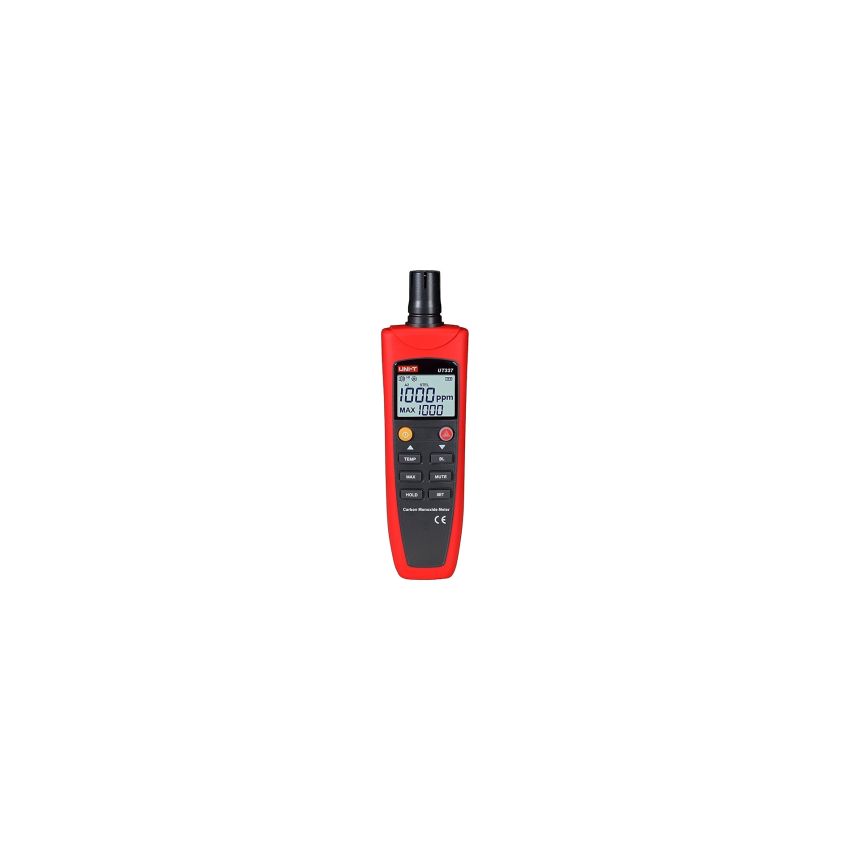 UNI-T UT337A Digital Carbon Monoxide Meter – Portable CO Gas Detector with Real-Time Concentration Display, Dual Alarms & Self-Calibration