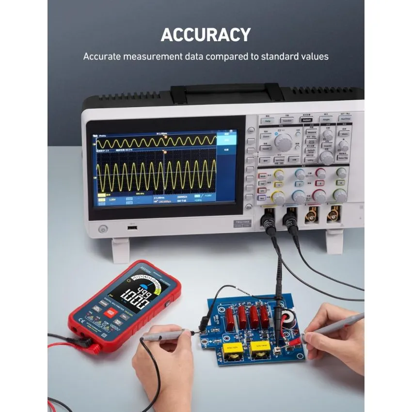 AstroAI MUS10KRD True RMS Digital Multimeter 10000 Counts Smart Auto Ranging AC DC Voltage Current Capacitance Frequency Temperature NCV Tester