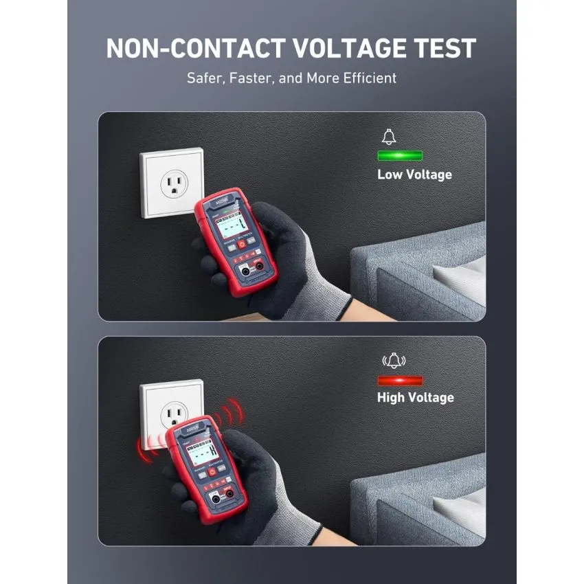 AstroAI MUS4KRD Smart Digital Multimeter 4000 Counts Auto Ranging AC DC Voltage Resistance Continuity NCV Tester