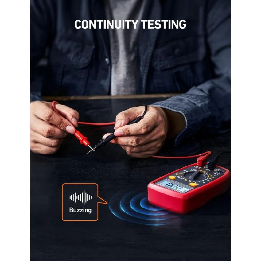 AstroAI AM33B Digital Multimeter 2000 Counts AC DC Voltage DC Current Resistance Continuity Diode Battery Tester