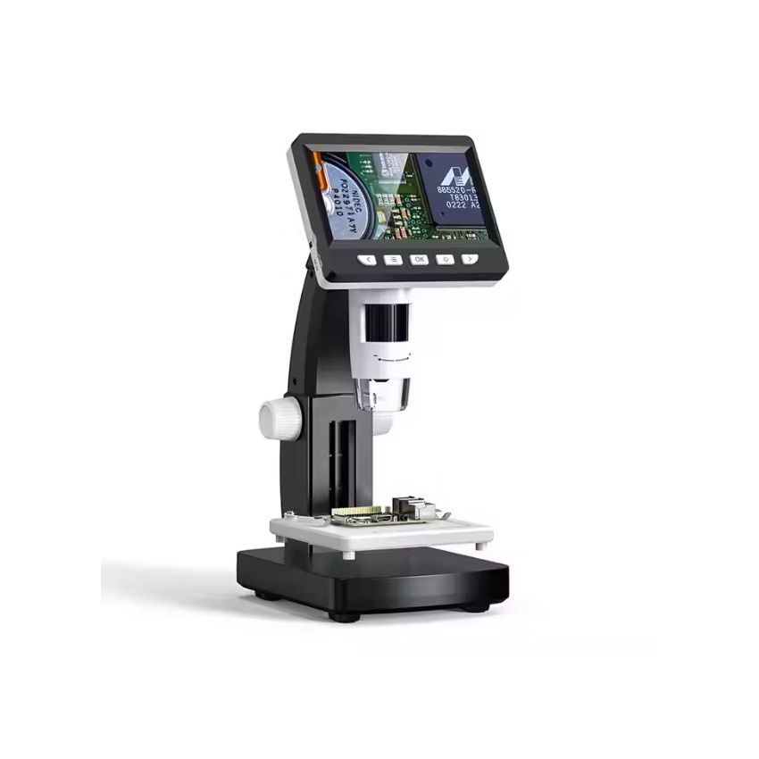 Inskam 306 LCD Digital Microscope – 4.3 Inch HD Screen, 50X-1000X Magnification, 1080P Video & Photo Support for SMD Soldering and PCB Inspection