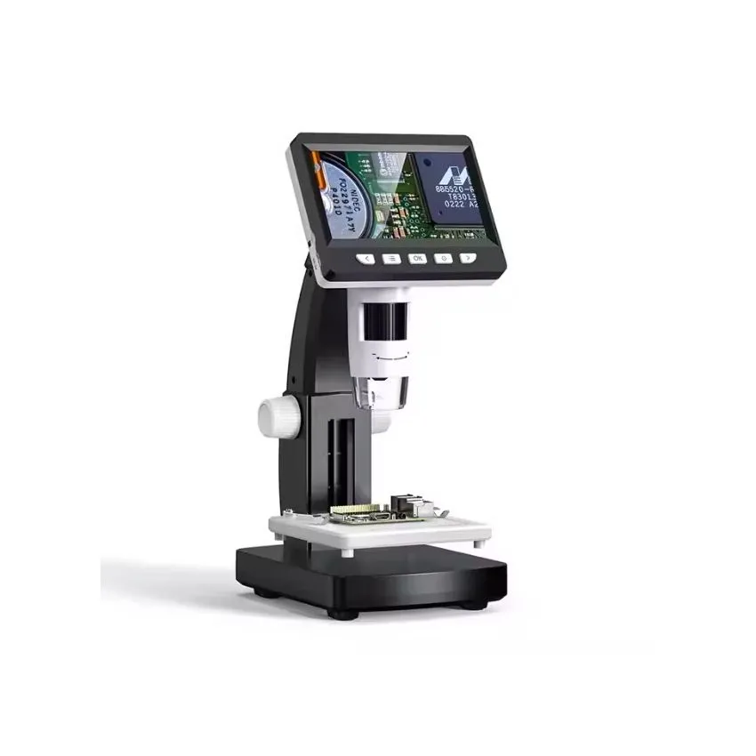 Inskam 306 LCD Digital Microscope – 4.3 Inch HD Screen, 50X-1000X Magnification, 1080P Video & Photo Support for SMD Soldering and PCB Inspection