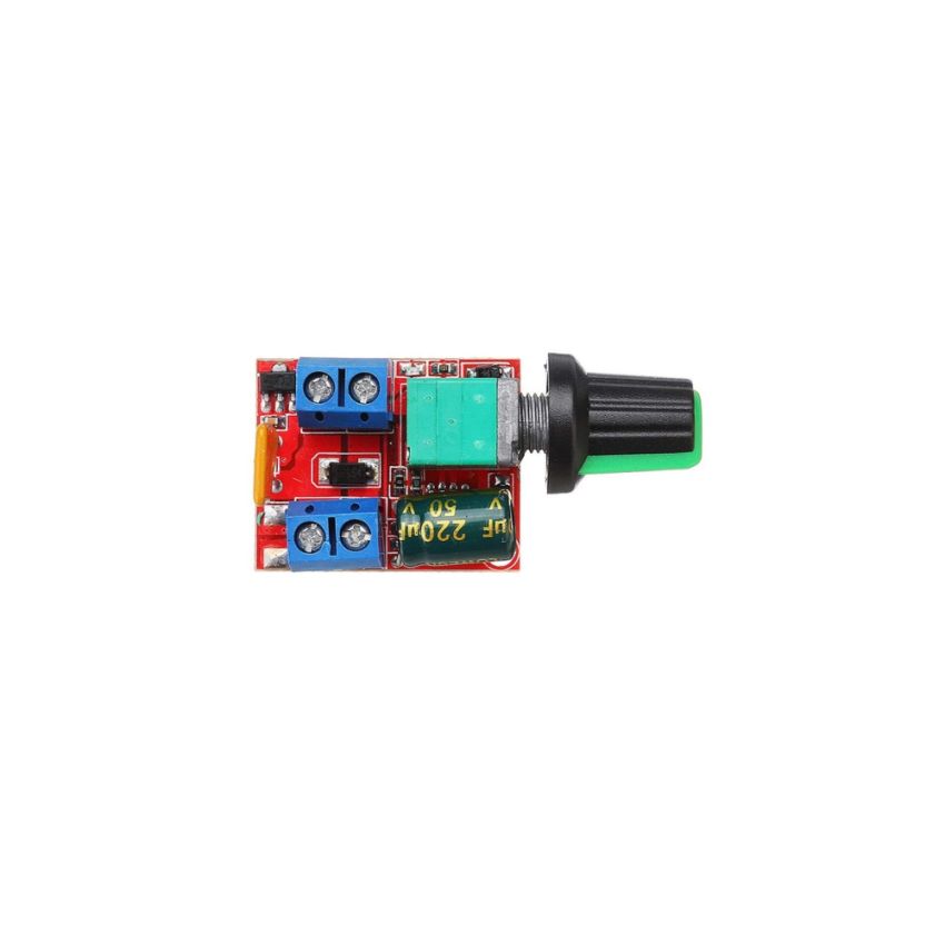 Mini PWM DC Motor Speed Controller - 5A, Adjustable Speed Control, 3V-35V