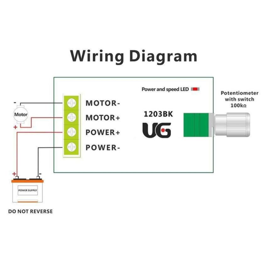Reversible Pulse Width PWM DC Motor Speed Controller,6-28V, 3A