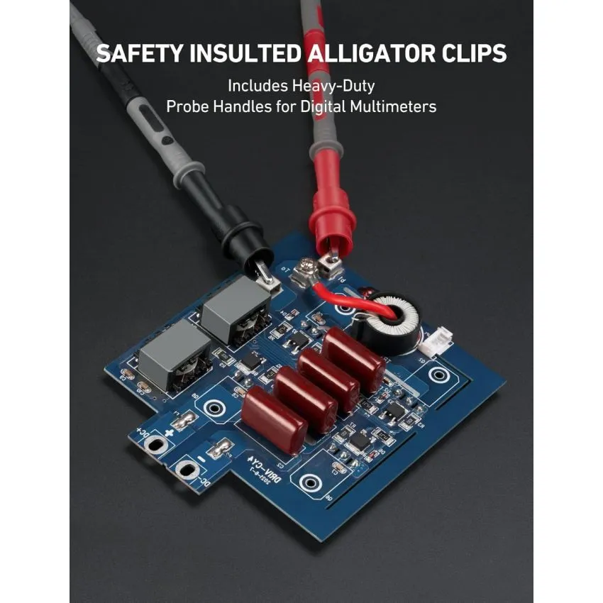 8Pcs Multimeter Test Leads Set 1000V 10A with Alligator Clips Mini Hooks and Test Probes CAT III CAT IV 600V