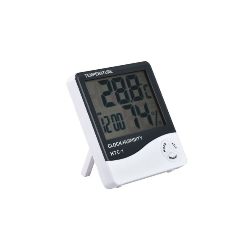 HTC-1 Indoor Digital Temperature and Humidity Meter, with LCD Display and Clock Function,-10℃~+50℃