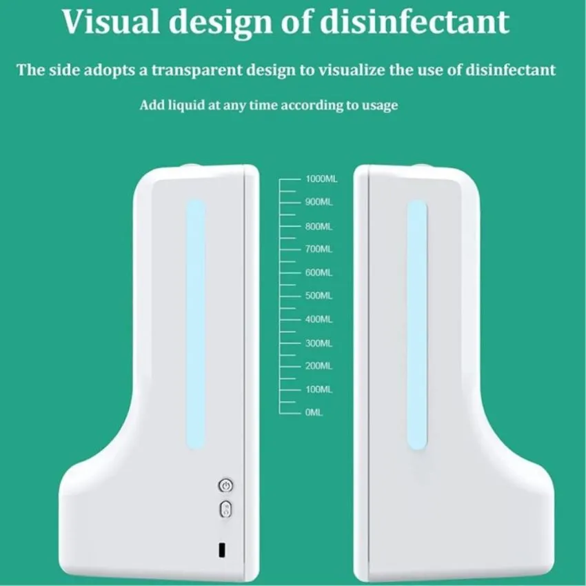 K9, Automatic Hand Wash Dispenser with Infrared Temperature Measurement - Touchless Hand Sanitizer Dispenser with LED Display, ±0.2℃, 0°C