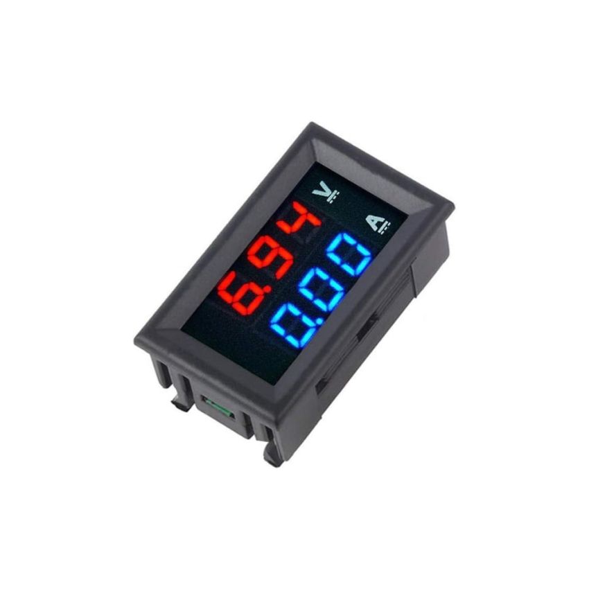 Mini Digital Voltmeter Ammeter,100VDC,50A,0.56,Blue,Red,Dual,LED Display