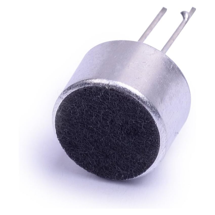 Electret Microphone, 10mm Diameter, 2-Pin Through Hole