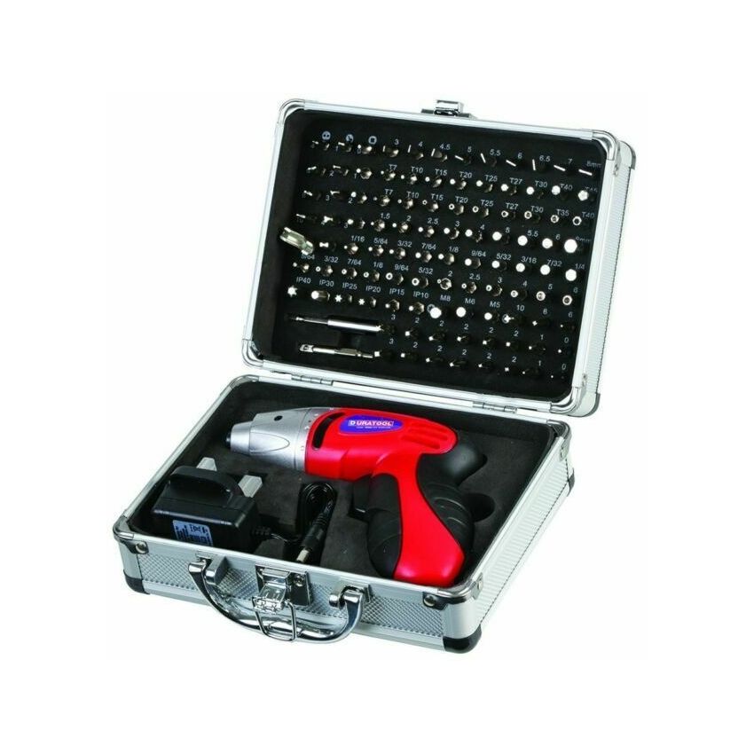 D01673, 4.8V Cordless Screwdriver with 102-Piece Bit Set, NiCd Battery