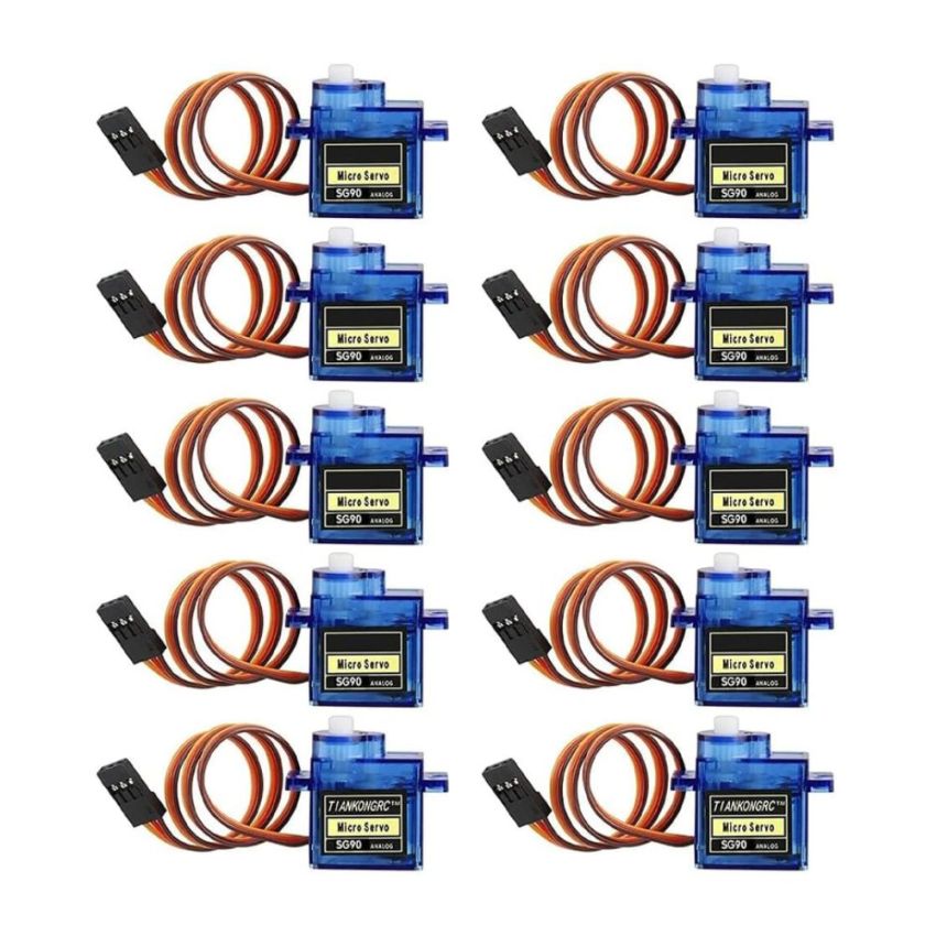 J-Deal 10x Pcs SG90 Micro Servo Motor 9G RC Robot Helicopter Airplane Boat Controls