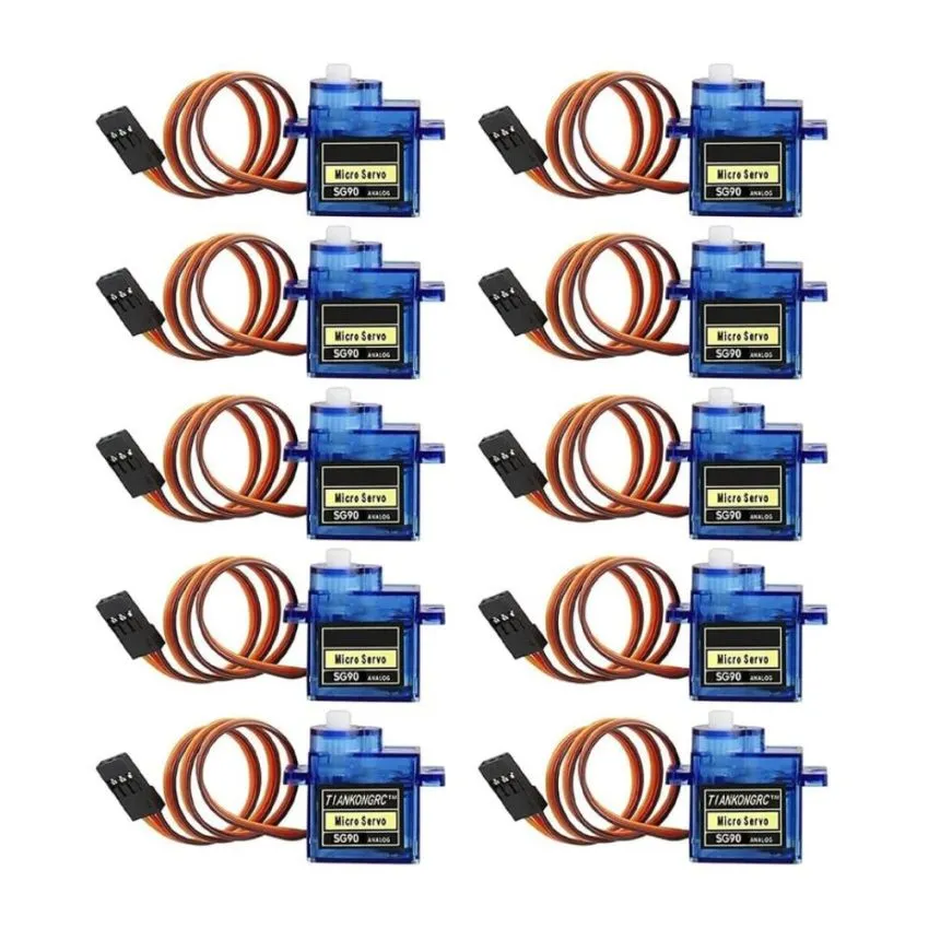 SG90, Micro Servo Motor 9G for RC Robot, Helicopter, Airplane, Boat Controls,10 Pieces