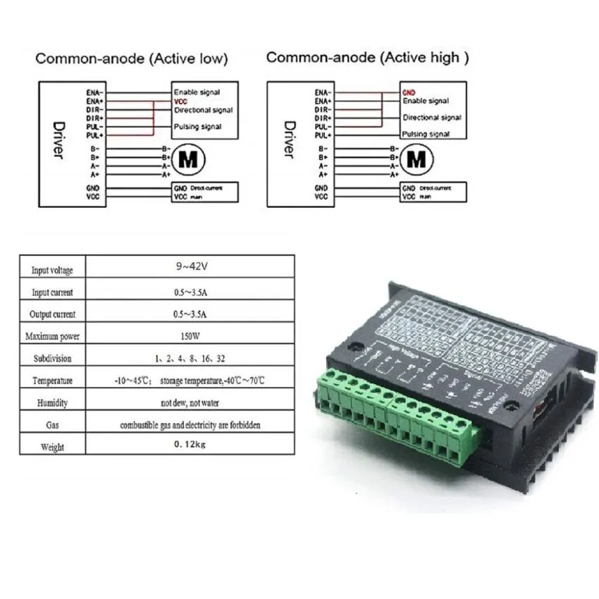 TB6600,Stepper Motor Driver Controller,4.0A,9-42VDC