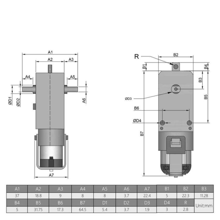 2 Sets DC Gear Motor and Tire Wheel for DC 3V-6V Arduino Smart Car Robot Projects (Yellow) TE696