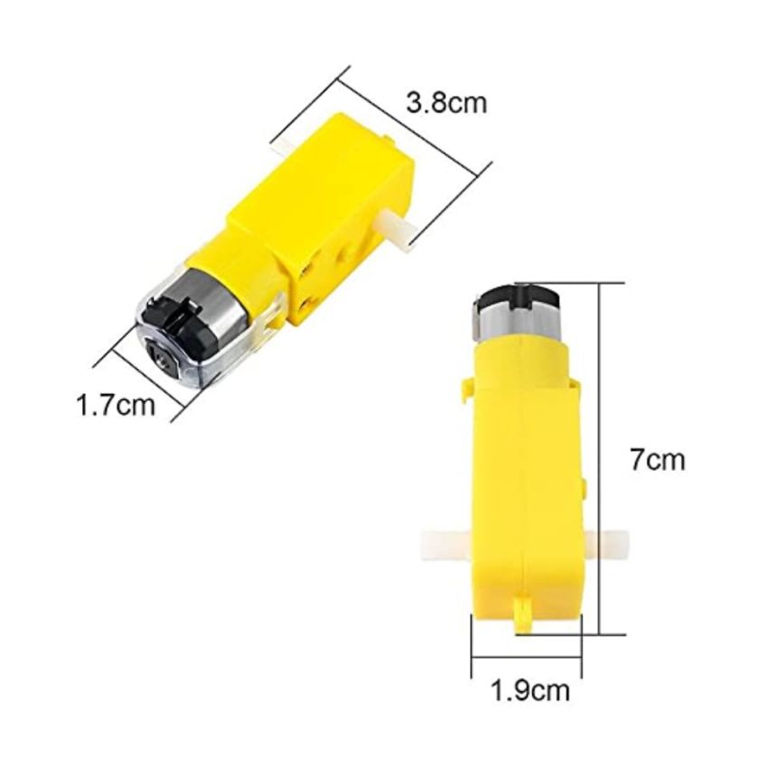 DC Gear Motor,3-6VDC,4 Pieces,Yellow