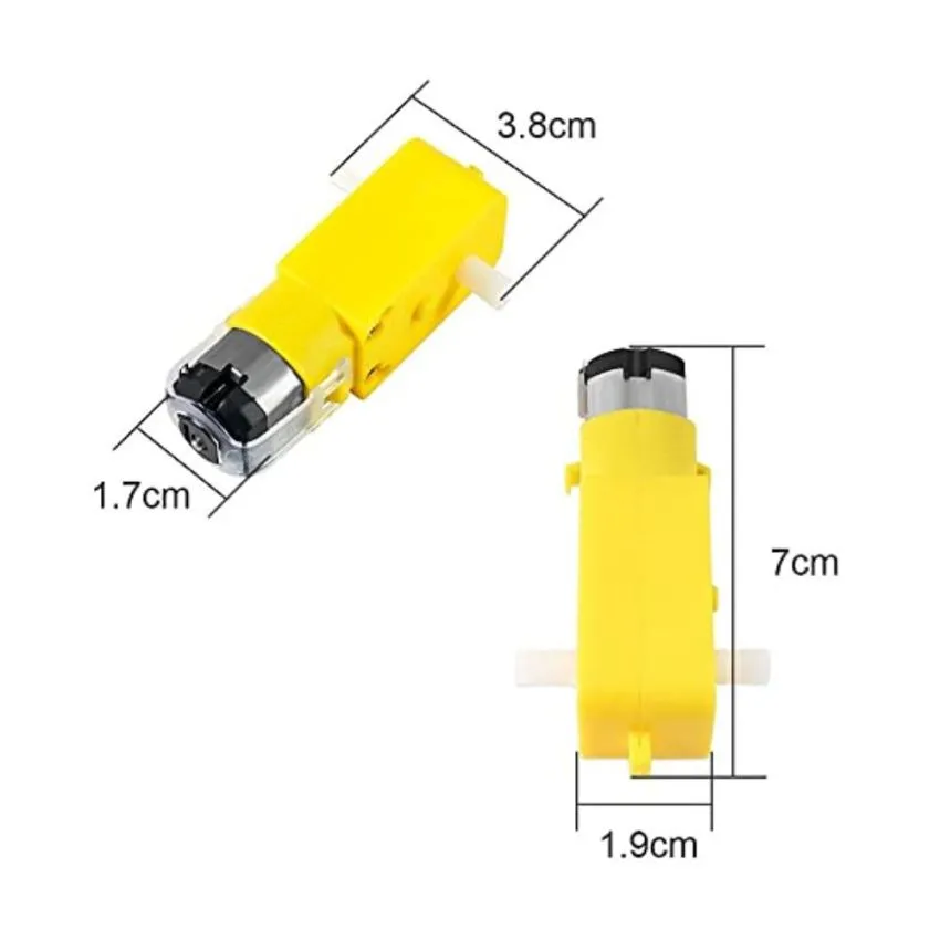 DC Gear Motor,3-6VDC,4 Pieces,Yellow