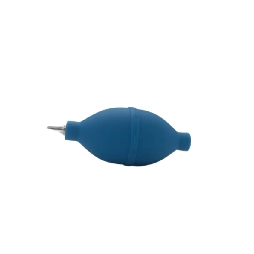 Precision Rubber Air Blower Dust Cleaner with Metal Nozzle,Blue