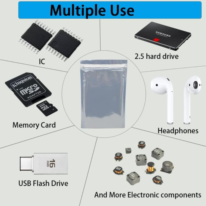 Antistatic Resealable Bag,10CMX15CM