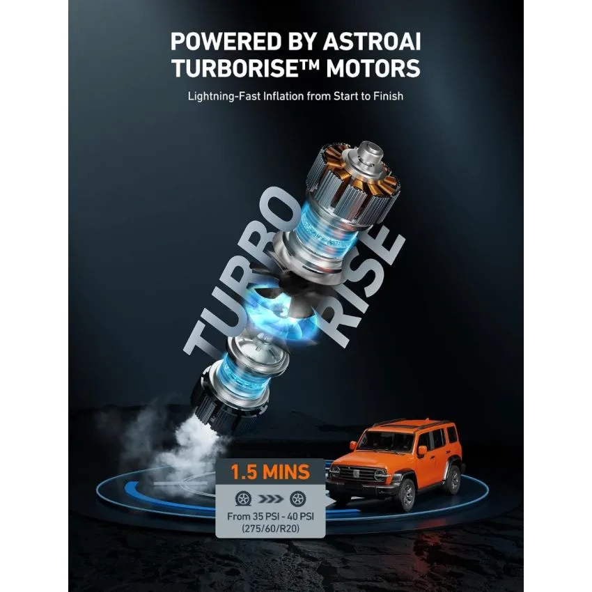 AstroAI T2 Heavy Duty Portable Air Compressor 160 PSI Dual Cylinder Tire Inflator for Trucks SUVs RVs Cars