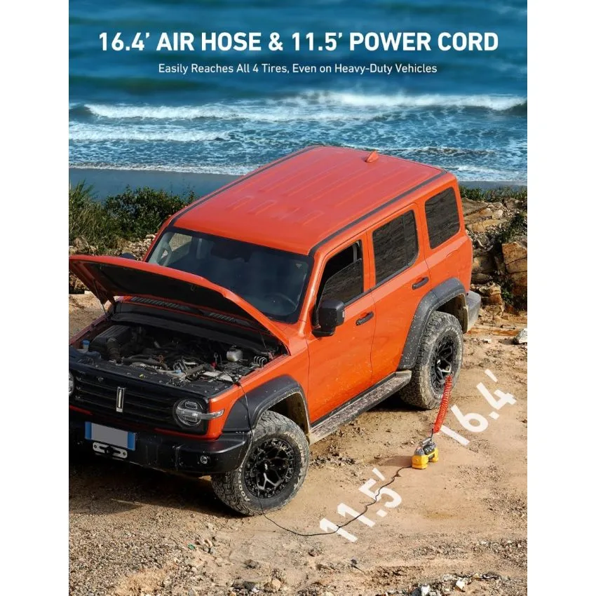 AstroAI T2 Heavy Duty Portable Air Compressor 160 PSI Dual Cylinder Tire Inflator for Trucks SUVs RVs Cars