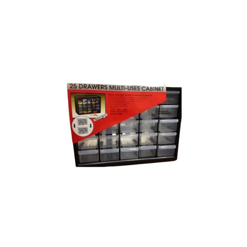 M-25DII, 25-Drawer Multi-Use Cabinet, Open Back Type