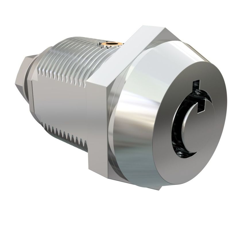 PT-1-3C109-20L-KA, Tubular Key Cam Lock, Chrome Finish