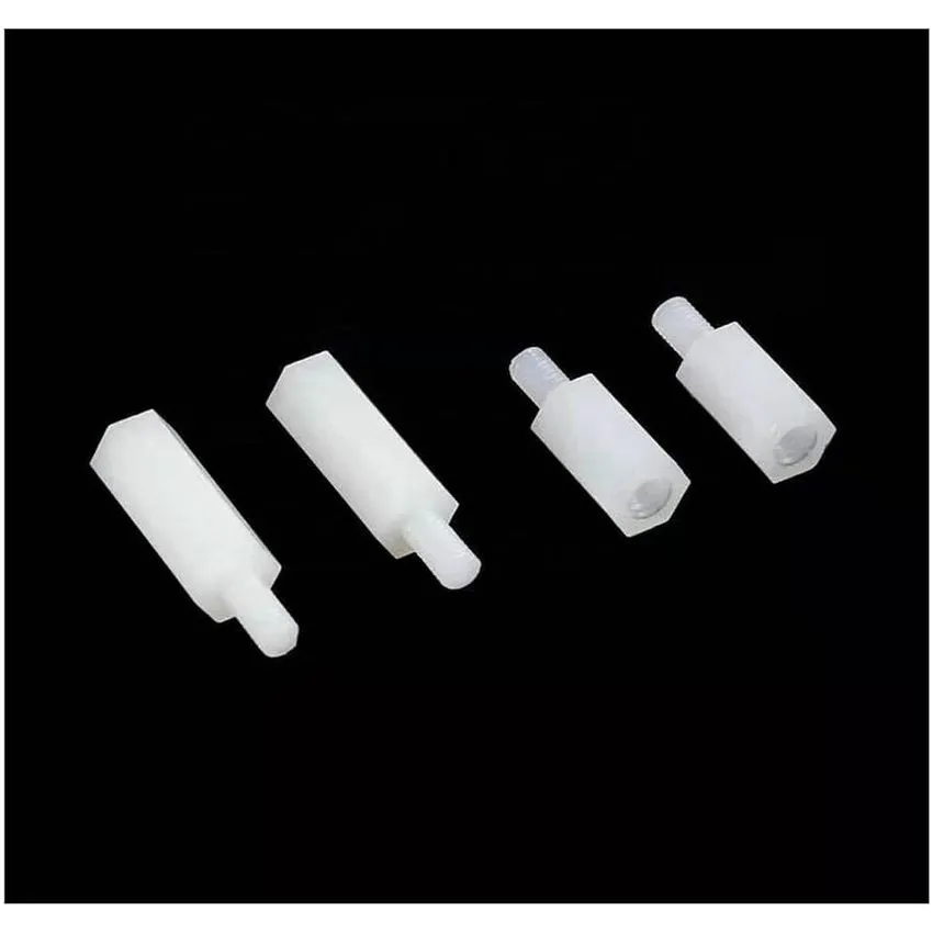 Snap-Fit PCB Spacer, Plastic, M3 Female Thread, 25 mm Length, Non-Conductive Standoff