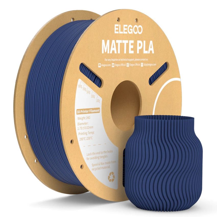 ELEGOO PLA Matte Filament Navy Blue 1.75 mm 1 kg