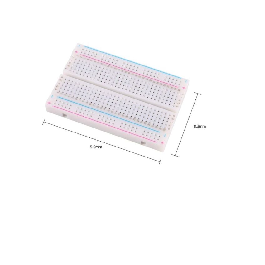 Mini 400 Points Solderless Breadboard, Prototyping Board for Arduino and DIY Projects