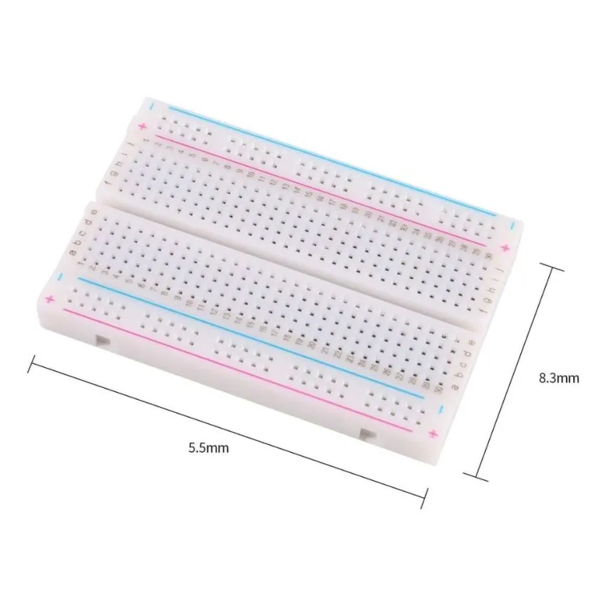 Mini 400 Points Solderless Breadboard, Prototyping Board for Arduino and DIY Projects
