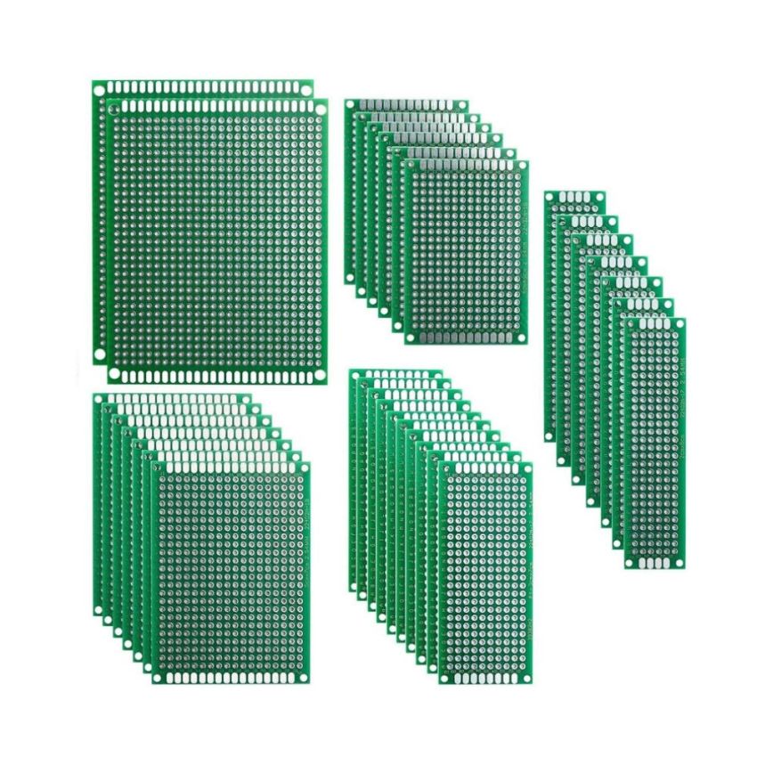 PCB Board Prototype Kit, 5 Sizes, 32 Pcs,Double Sided