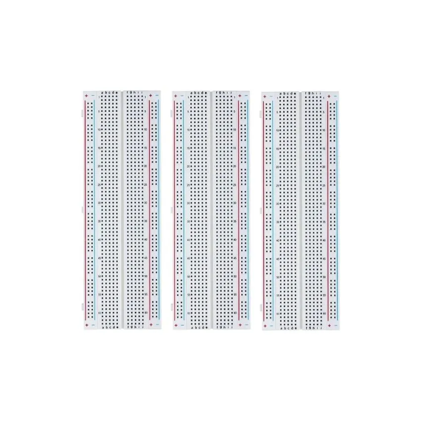 830-Point Solderless Breadboard Ideal for Arduino,Raspberry Pi,and Electronics Prototyping,3 Pieces