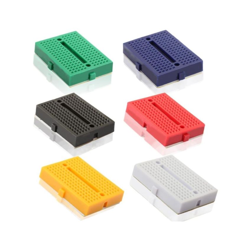 Mini Solderless Breadboard,(34x45mm), Multicolor Pack for Prototyping and DIY Electronics Projects, 6PCS