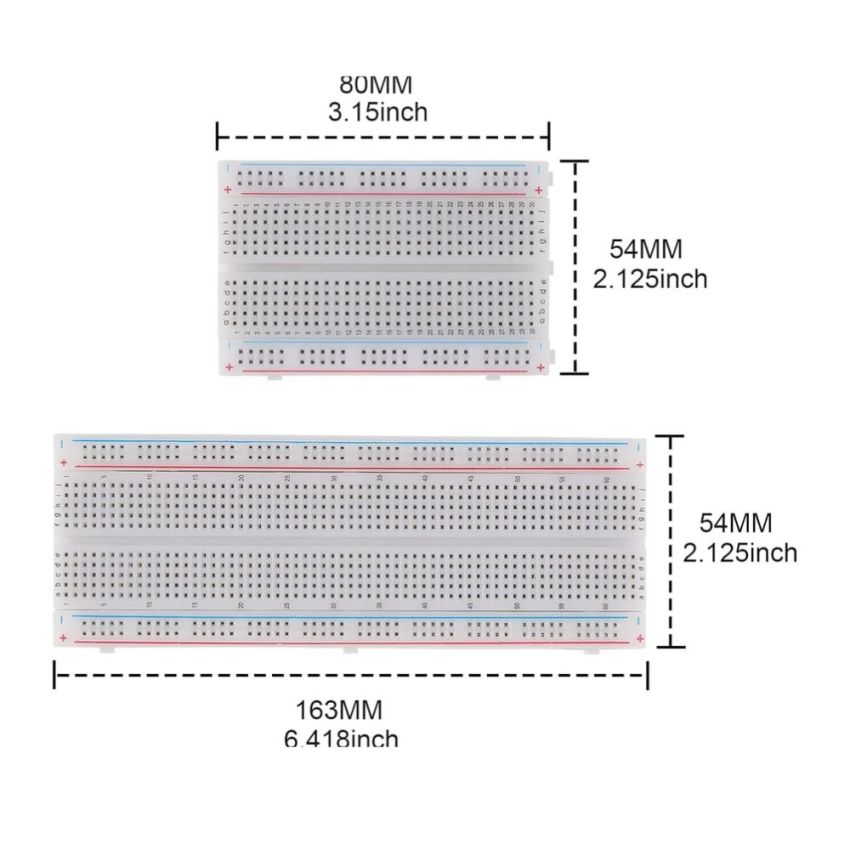 4 Pieces Breadboards Kit, 120 Pieces Jumper Wires for Arduino Proto Shield, Distribution Connecting Blocks