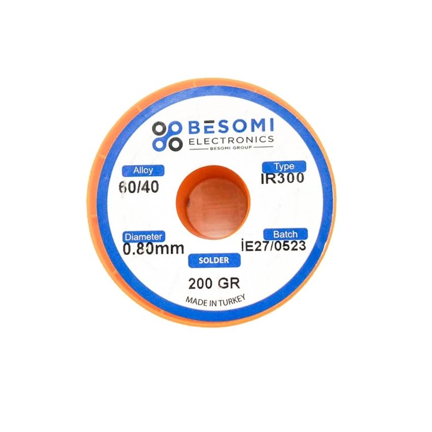Solder Wire, 0.8mm Diameter, 200g Spool, 60/40 Alloy, Type IR300