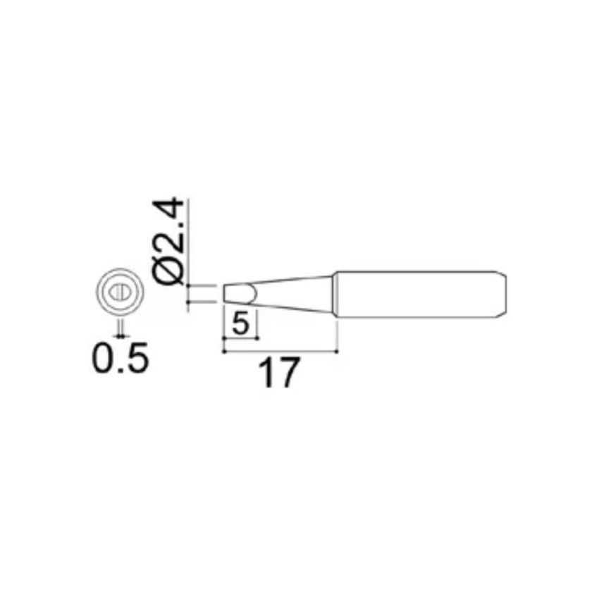 900M-T-2.4D,Soldering Iron Tip,2.4mm