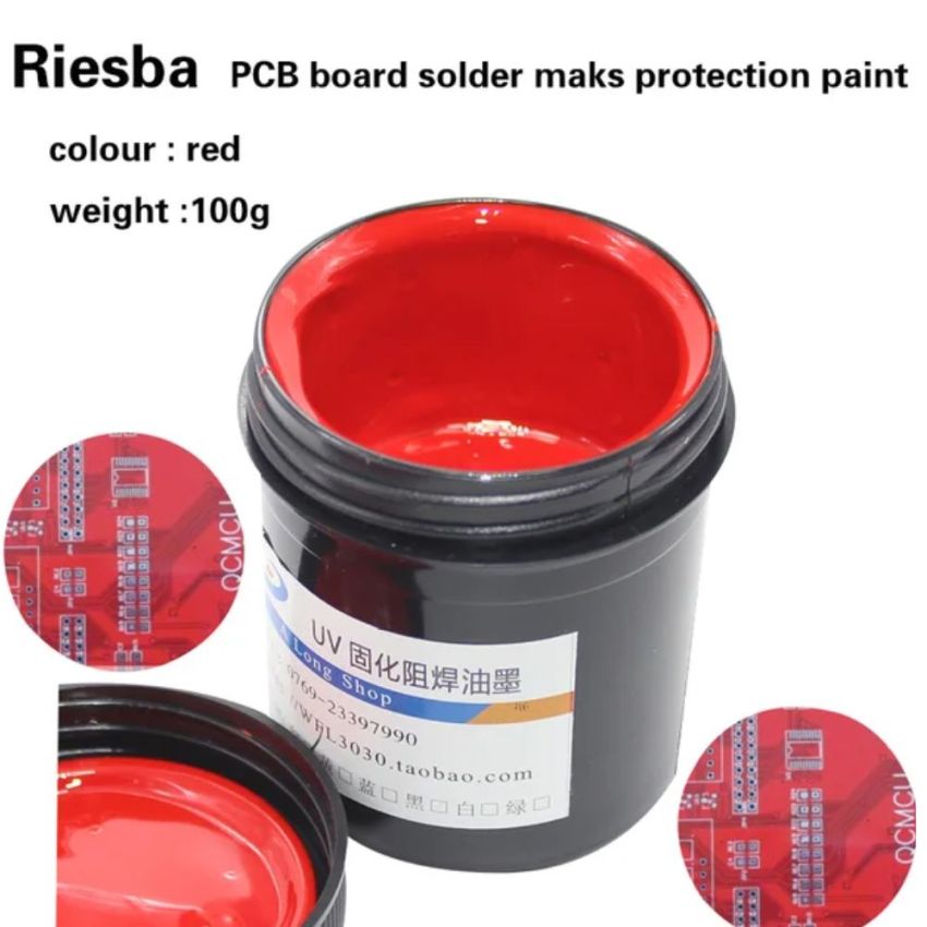 UV Curable Solder Mask PCB Ink, Red,100g