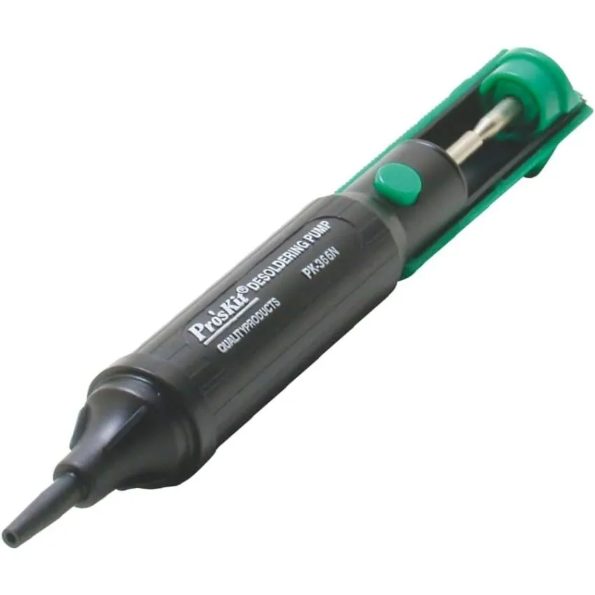8PK-366N-G, Pro'sKit Desoldering Pump, High Suction, Anti-Static, Lightweight Design
