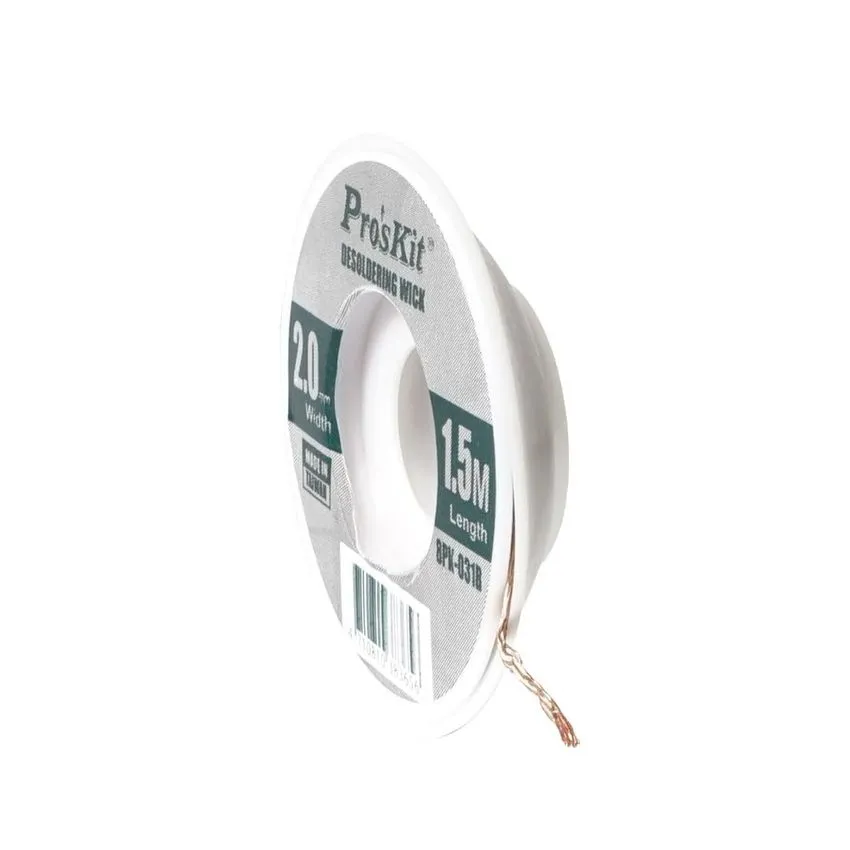 8PK-031B,Desoldering Wick, 2.0mm Width, 1.5m Length, Solder Removal Braid