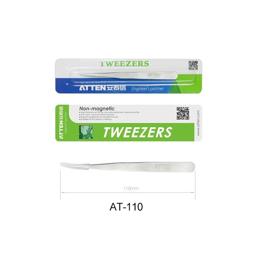 AT-111, Stainless Steel Tweezers – Non-Magnetic Precision Tool