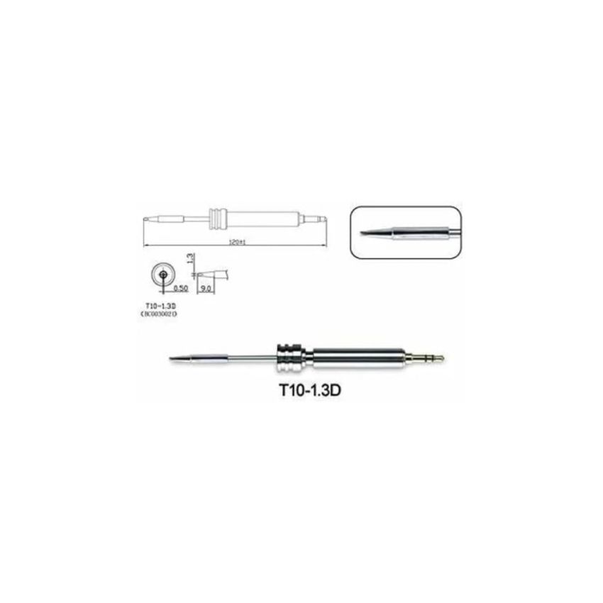 T10-1.3D, Soldering Tip, 1.3mm Chisel