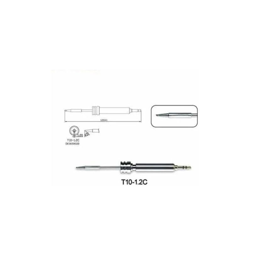 T10-1.2C, Soldering Tip, 1.2mm Chisel