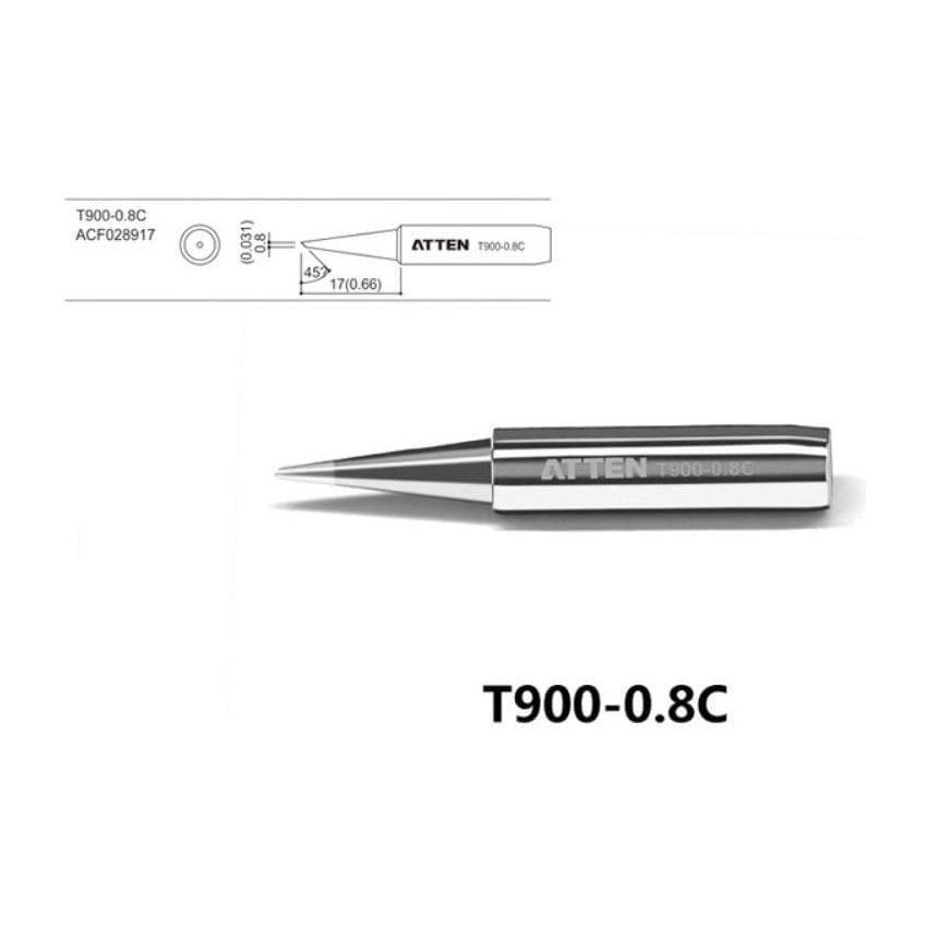 T900-0.8C ,Soldering Iron Tip - Chisel Tip for Precision Soldering