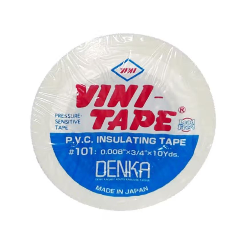 VINI TAPE 3/4'' x 10 Yards, Vinyl Electrical Tape, Roll Package (White)