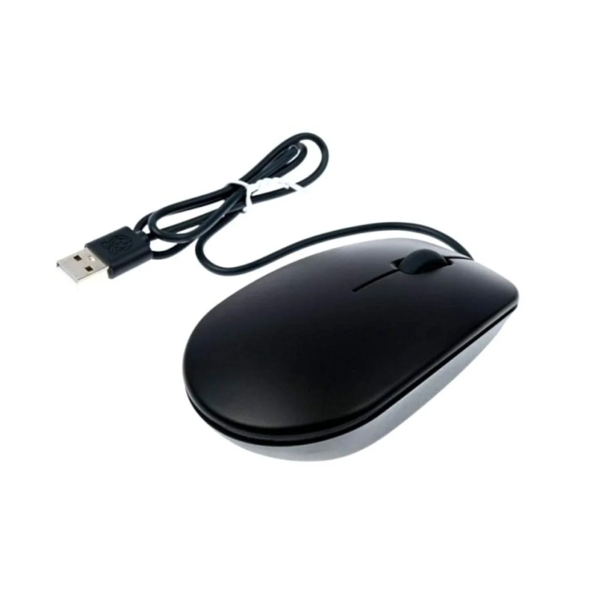 SC0202, Raspberry Pi Official USB Optical Mouse – Black & Grey