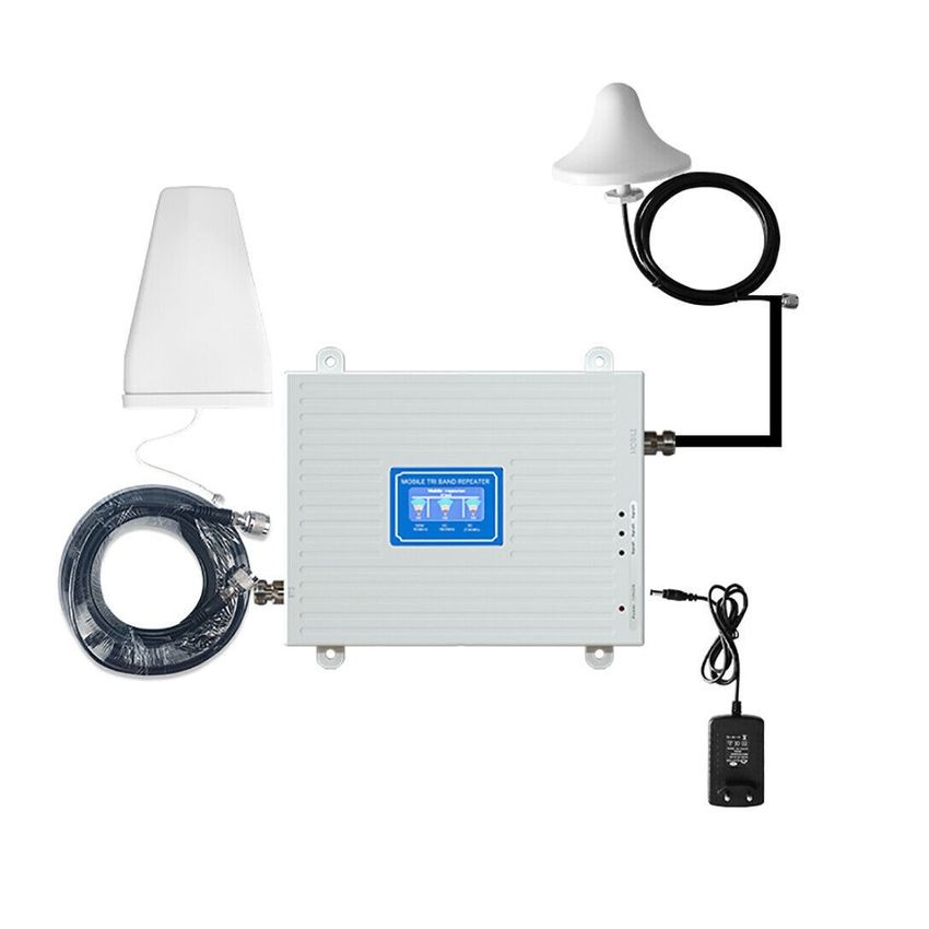 GWINTLER-3, 2G/3G/4G Tri-Band Signal Booster, Home Cellular Repeater with Outdoor & Indoor Antennas