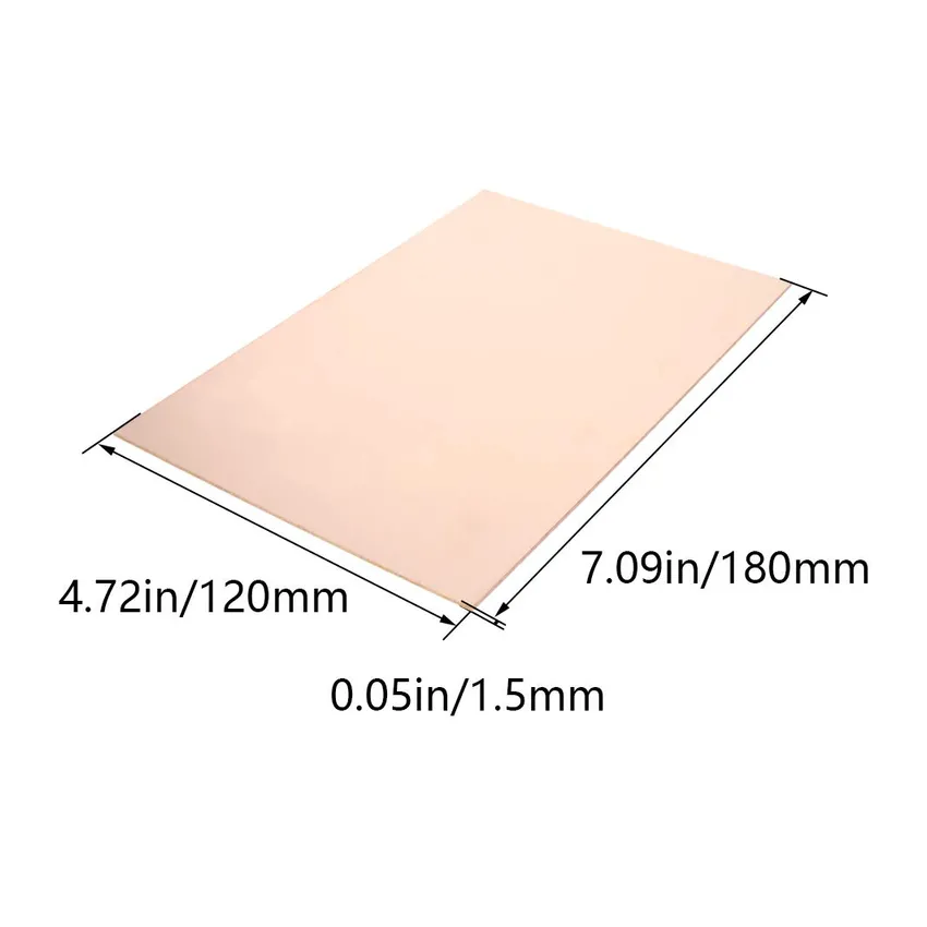 PCB Circuit Board,180x120mm,1.5mm,Single‐Sided