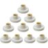 E27 Hanpearl Round White LED Lamp Screw Base, Durable,White,10 Pieces