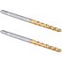 Burkit 2pcs M2.5 X 0.45 Spiral Flute Tap, HSS Titanium Coated Spiral Flute Plug Threading Tap M2.5 x 0.45 (